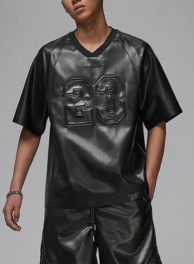 Nike/耐克JORDAN男运动宽松透气套头V领休闲球衣T恤HV1857-010