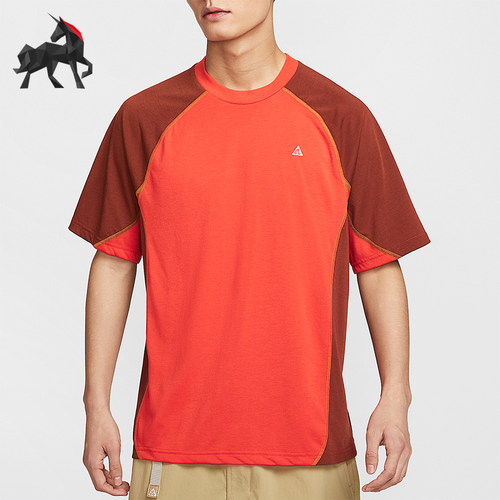 Nike/耐克正品2025夏季款男士针织休闲经典拼接透气T恤HJ2882-633