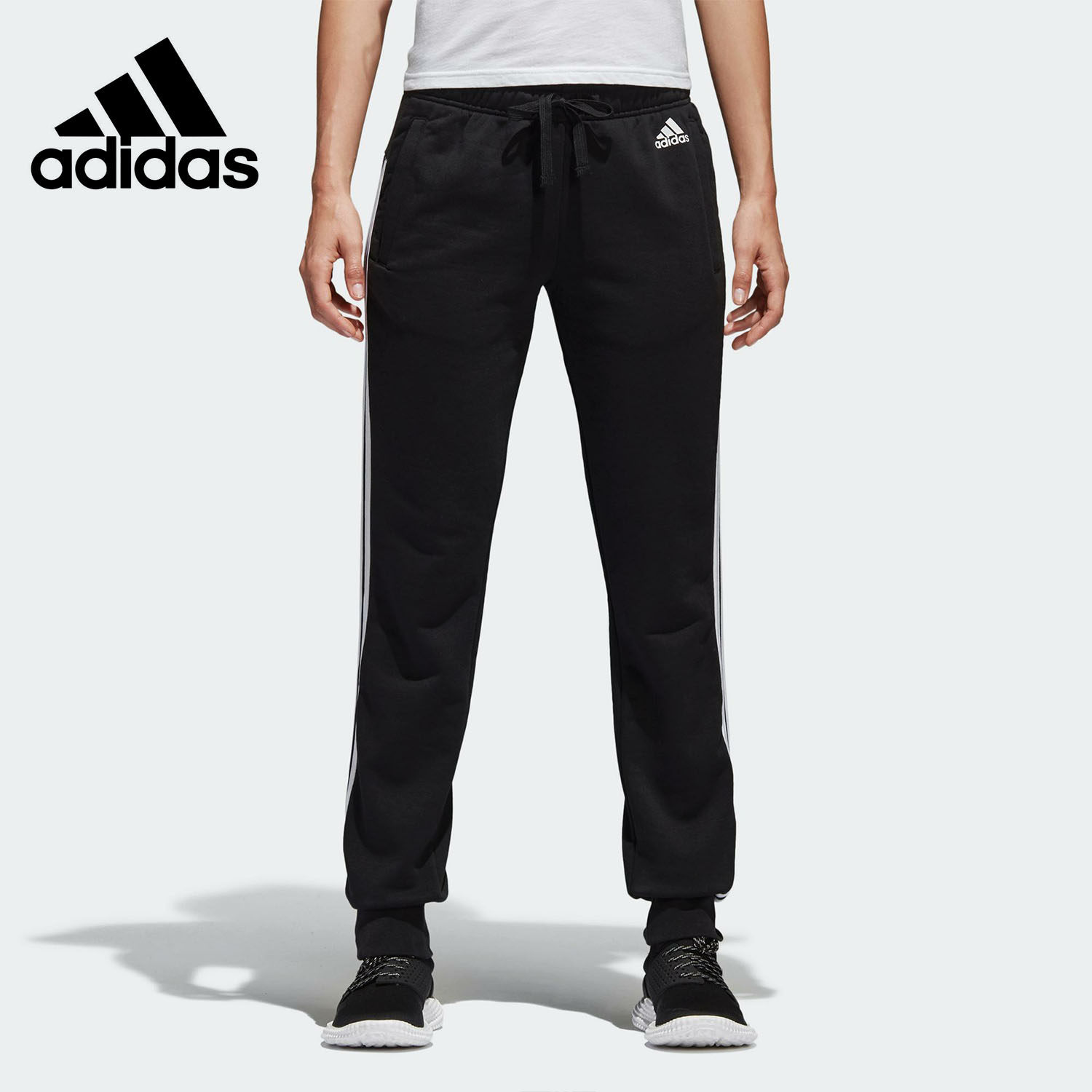 Adidas/阿迪达斯官方正品女子经典三条纹束口休闲运动长裤 S97113,运动服/休闲服装,运动长裤,淘宝优惠券,粉丝福利购,淘宝优惠卷