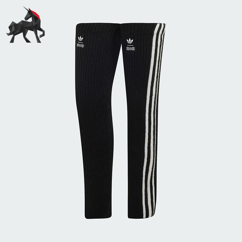 Adidas/阿迪达斯正品三叶草女士时尚简约高筒护腿袜套LD4843