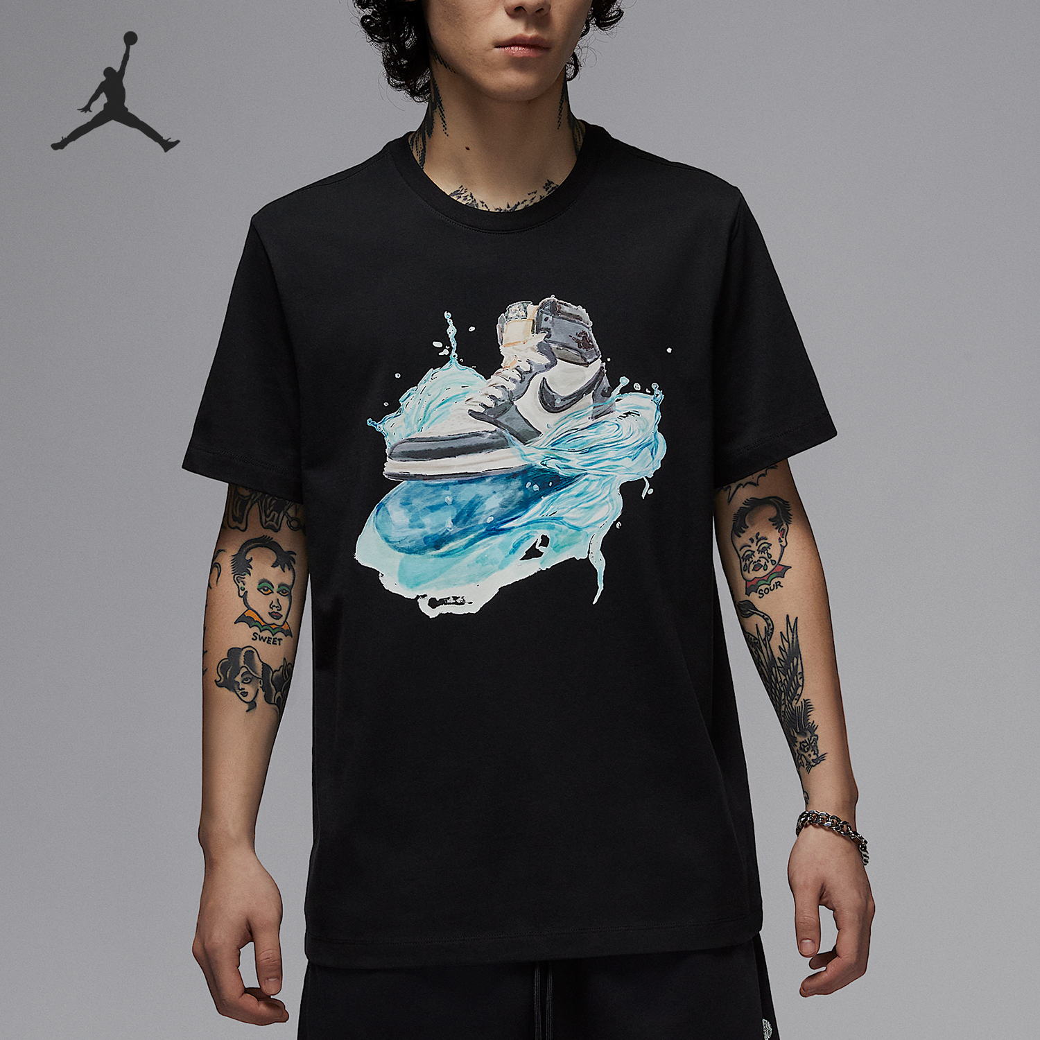 耐克男士运动日常图案时尚短袖