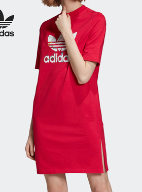 Adidas/阿迪达斯正品TEE DRESS三叶草女子运动连衣裙 FL0040