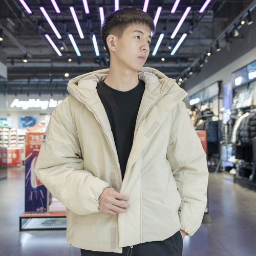 Lining/李宁正品2023新款男子简约百搭宽松保暖休闲棉服AJMT097