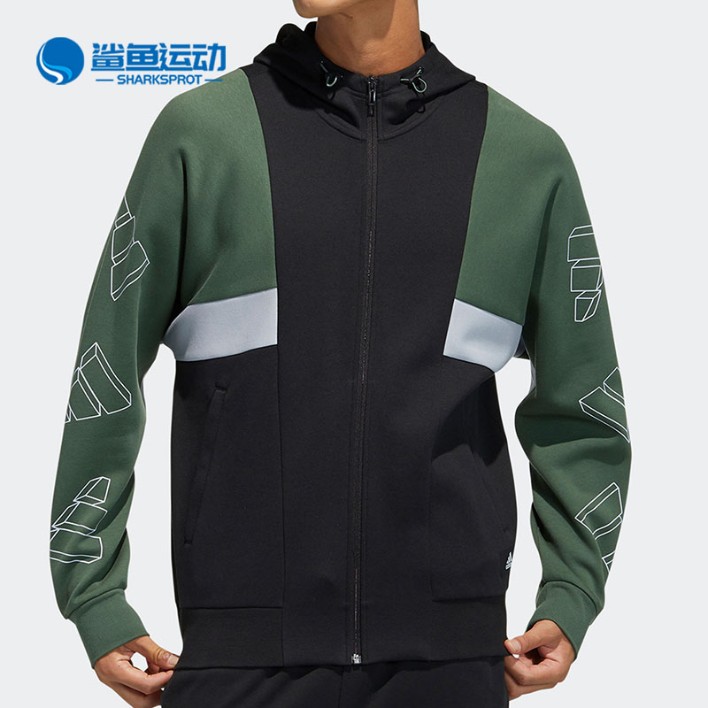Adidas/阿迪达斯正品男子春季新款运动服连帽宽松夹克 GP1817
