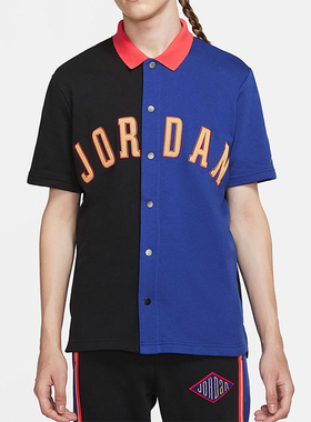 Nike/耐克正品JORDAN男士休闲翻领透气运动耐穿短袖AJ1111-455