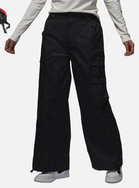 Nike/耐克正品JORDAN女士宽松工装运动阔腿直筒长裤FD7216-010