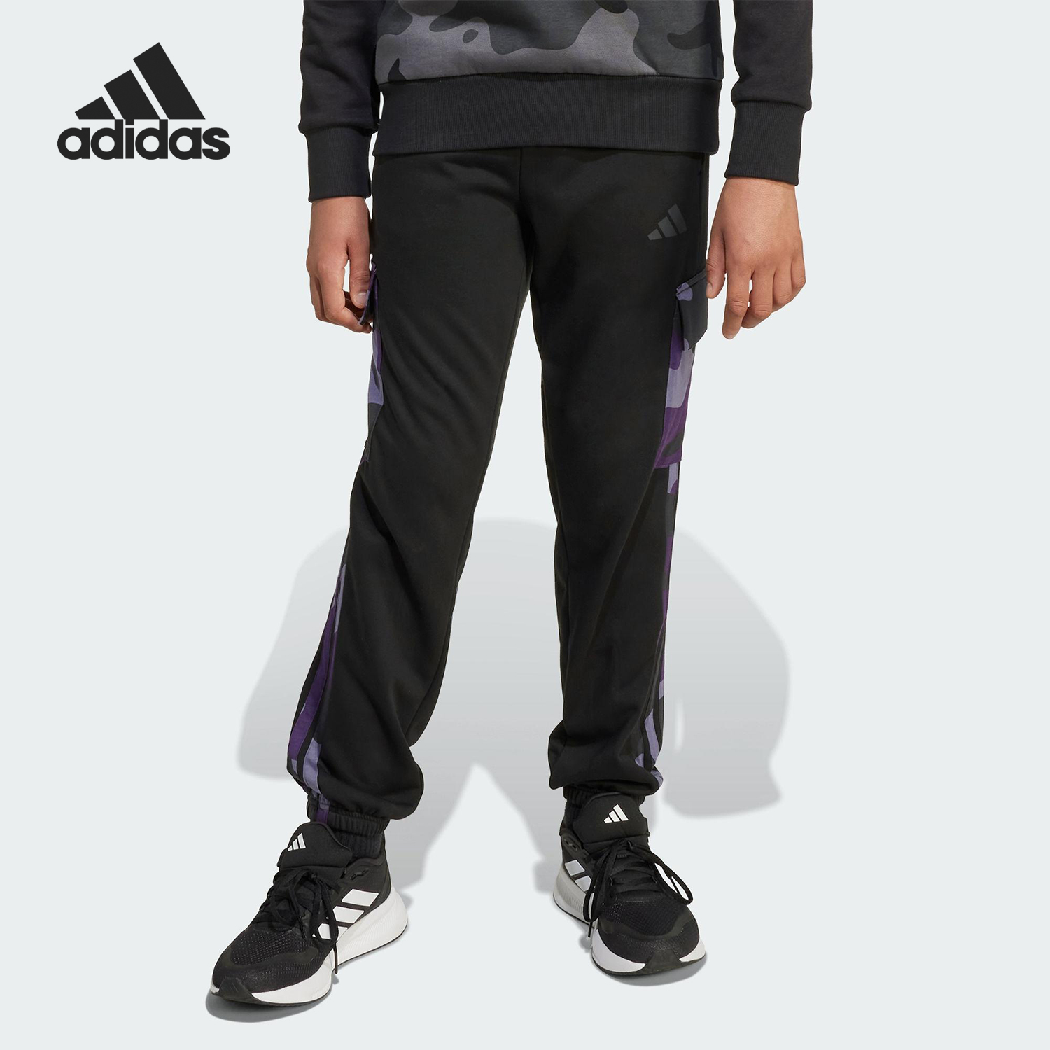 Adidas/阿迪达斯正品J CAMO 3S CGO P 大童运动工装风长裤JW2472