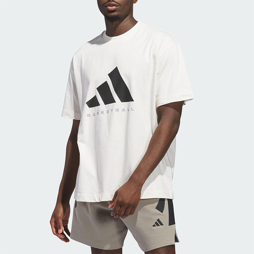 Adidas/阿迪达斯正品2025夏款男女休闲宽松篮球运动短袖T恤JX5574