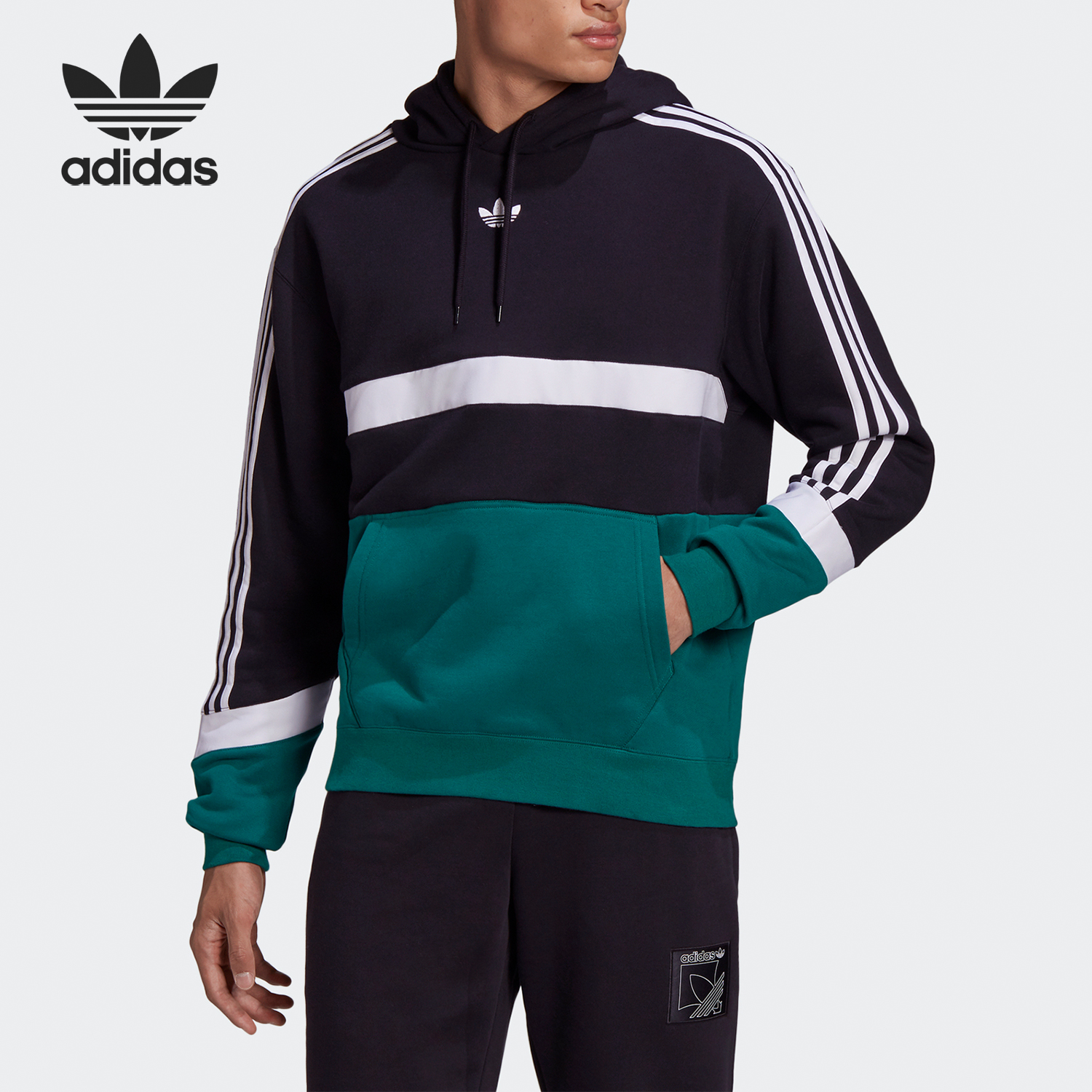 阿迪达斯正品套头卫衣