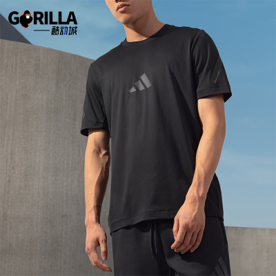 阿迪达斯男士简约轻盈短袖T恤