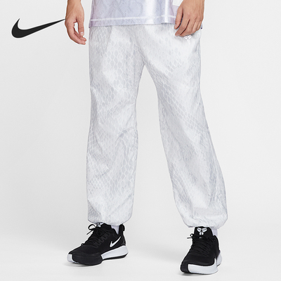 Nike/耐克正品2025 Kobe 男士耐穿蛇纹梭织束脚长裤IB2707-100