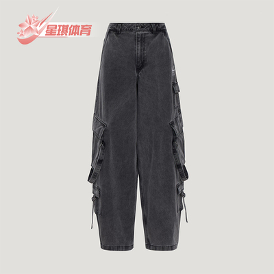 Adidas/阿迪达斯正品三叶草女士多口袋工装经典牛仔运动裤KU9535