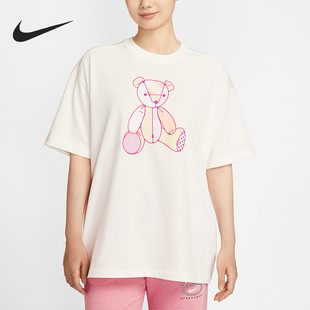 女士圆领宽松柔软挺括印花休闲短袖 Nike 耐克正品 夏季 133 IM3380