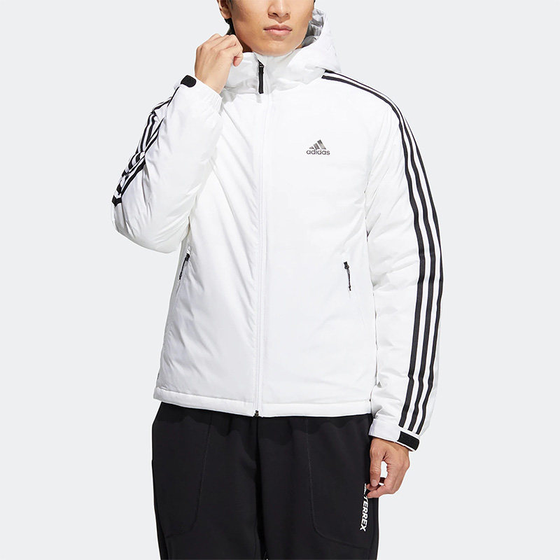阿迪达斯男子户外保暖连帽羽绒服