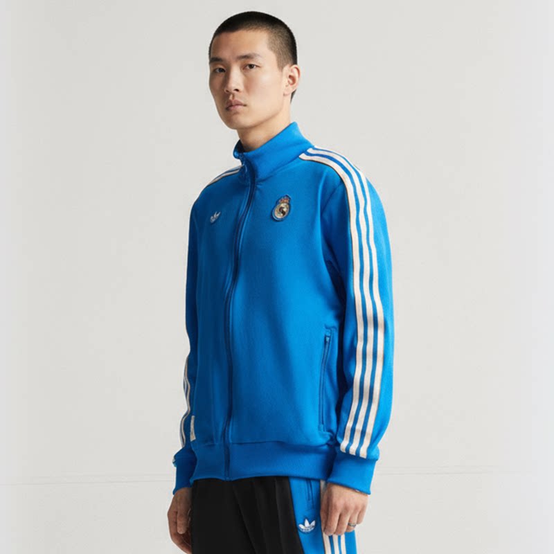 Adidas/阿迪达斯官方正品三叶草男士运动立领足球修身外套JN3058