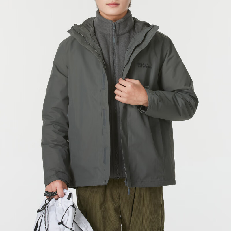 Jack wolfskin/狼爪正品新款男士拉链三合一外套5012776-6945