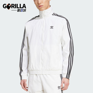 Adidas/阿迪达斯正品三叶草男士运动梭织立领休闲日常外套JY1328