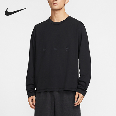 耐克男士圆领刺绣运动长袖上衣