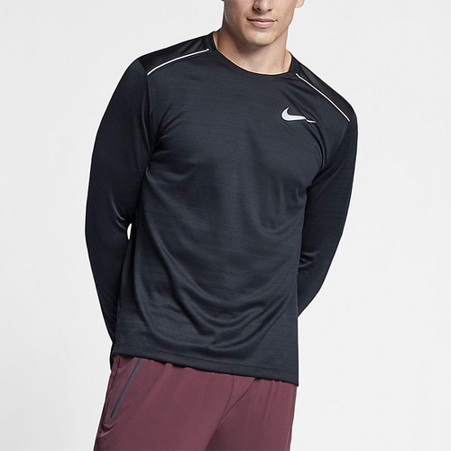 Nike/耐克正品春秋男士轻盈圆领柔软经典透气长袖T恤AJ7569-010