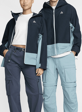 Nike/耐克正品时尚休闲新款男女运动训练拼接连帽外套FV8642-478