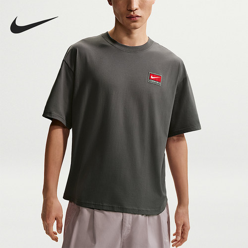 Nike/耐克正品Life男士圆领简约针织 宽松短袖T恤II4380-068