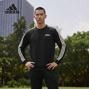 Adidas/阿迪达斯正品2025秋冬款男士保暖圆领套头卫衣KC2850