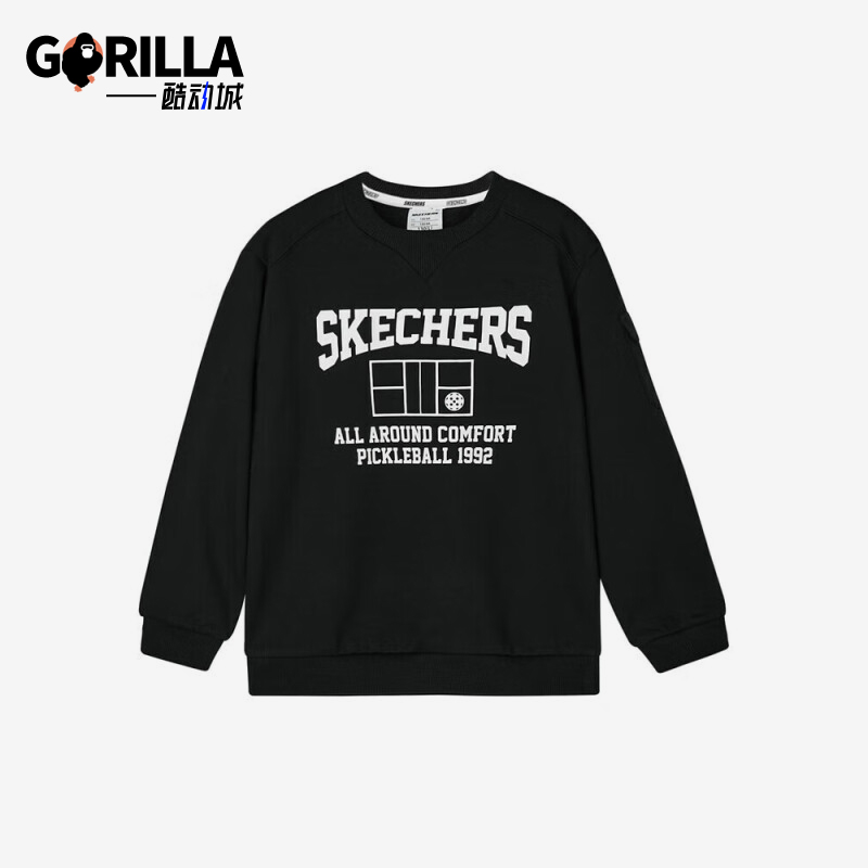 斯凯奇儿童宽松休闲卫衣