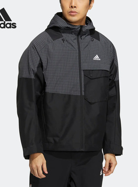 Adidas/阿迪达斯正品冬新款男子运动休闲舒适连帽夹克外套 HN9041