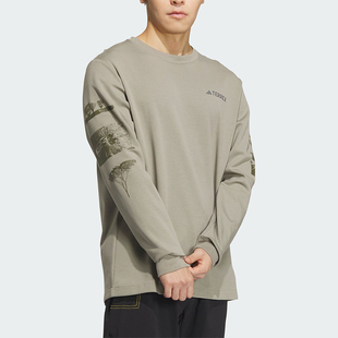 NATGEO 阿迪达斯正品 T恤IS9509 经典 户外长袖 TEE男士 Adidas