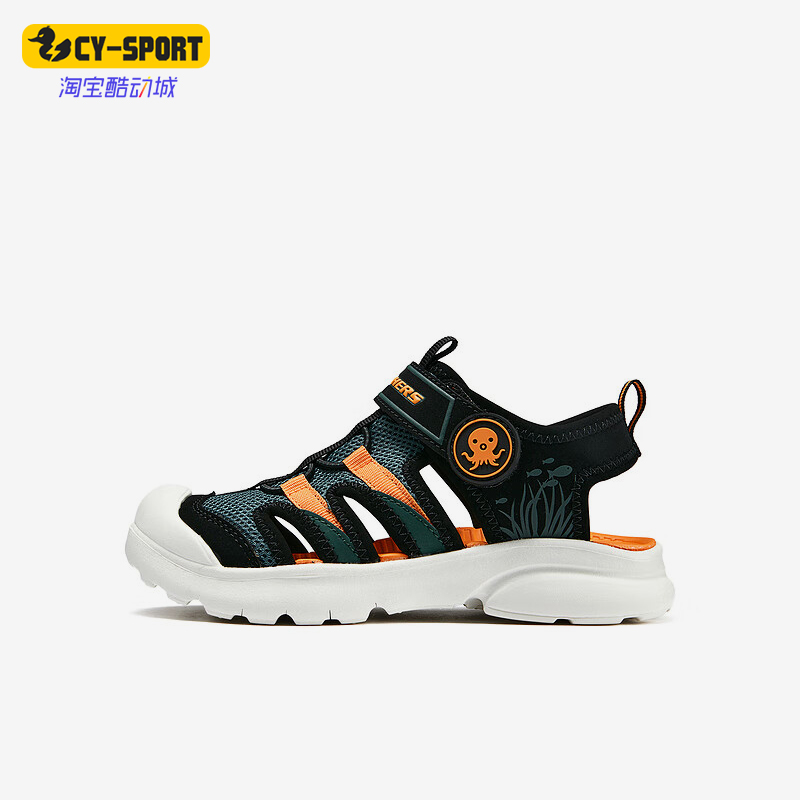 Skechers/斯凯奇正品新款大童透气包头网面运动休闲凉鞋