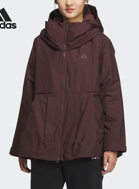 Adidas/阿迪达斯正品2025秋季款女士连帽耐穿印花外套KC0031