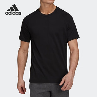 新款 Adidas 阿迪达斯正品 夏季 T恤HJ9901 男子运动训练宽松短袖
