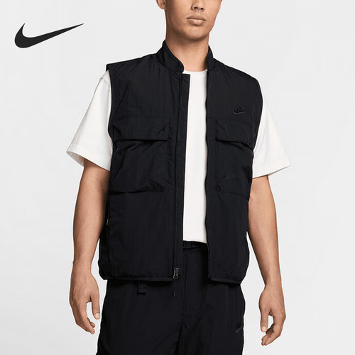 Nike/耐克正品当季新款男士户外梭织拒水工装马甲FZ0749-010