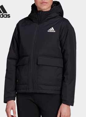 Adidas/阿迪达斯官方正品女子舒适连帽运动休闲保暖棉服 H65753