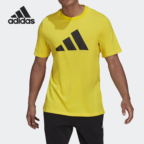 Adidas/阿迪达斯正品男士logo印花运动透气圆领短袖GP9505