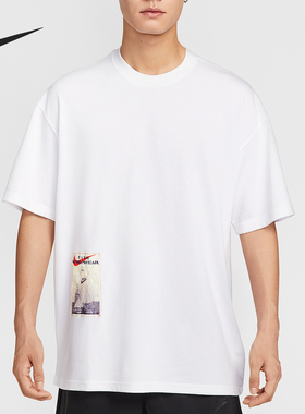 Nike/耐克官方正品Sportswear男士图案简约透气短袖HQ9253-100