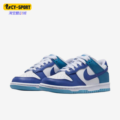 Nike/耐克正品DunkLow新款儿童白蓝色经典校园低帮板鞋FB9109-130
