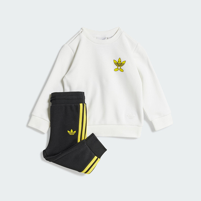Adidas/阿迪达斯正品三叶草婴童柔软亲肤长袖长裤套装JD0475