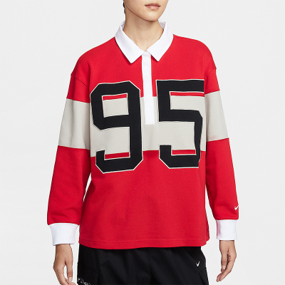 Nike/耐克正品2025秋季款女士套头翻领拼接运动卫衣HV4034-657