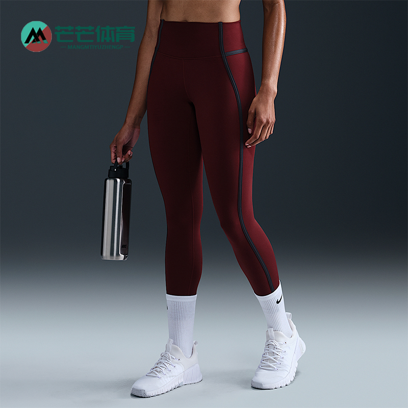 Nike/耐克正品2025秋季款女士印花运动高腰紧身长裤HJ1137-619