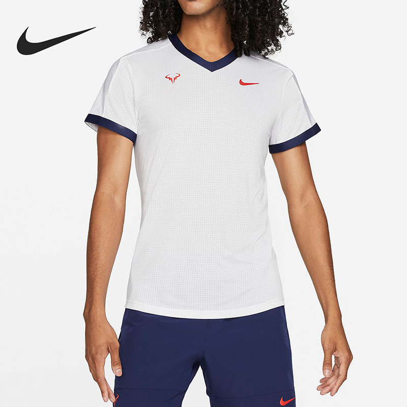 Nike/耐克正品新款女白蓝色网球训练经典轻盈网球T恤CV2803-101