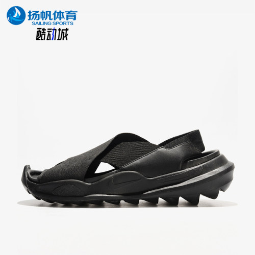 Nike/耐克正品JORDAN猫爪鞋新款女黑色经典魔术贴凉鞋AO2722-001