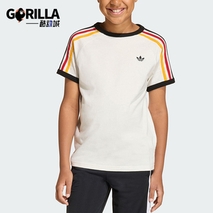 Adidas/阿迪达斯正品三叶草3STRIPEST-SHIRT经典短袖T恤KQ8369