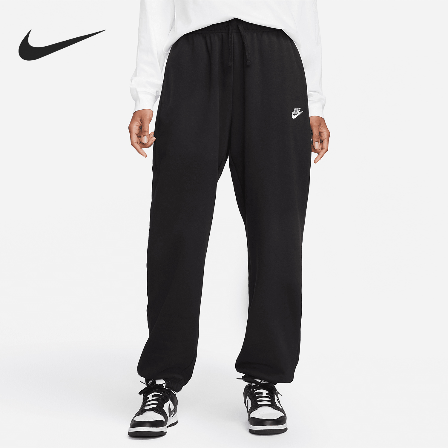 Nike/耐克正品冬季新款女士薄绒户外宽松束脚长裤DQ5801-010