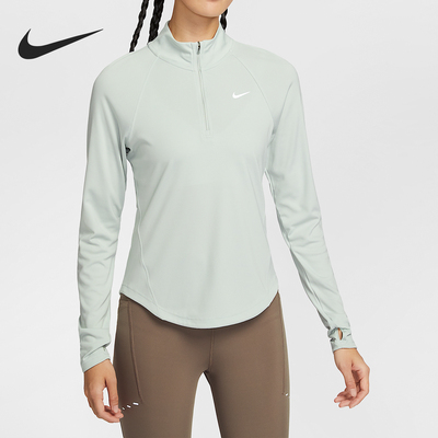 Nike/耐克正品Dri-FIT女士运动跑步半拉链训练长袖T恤HV2843-034