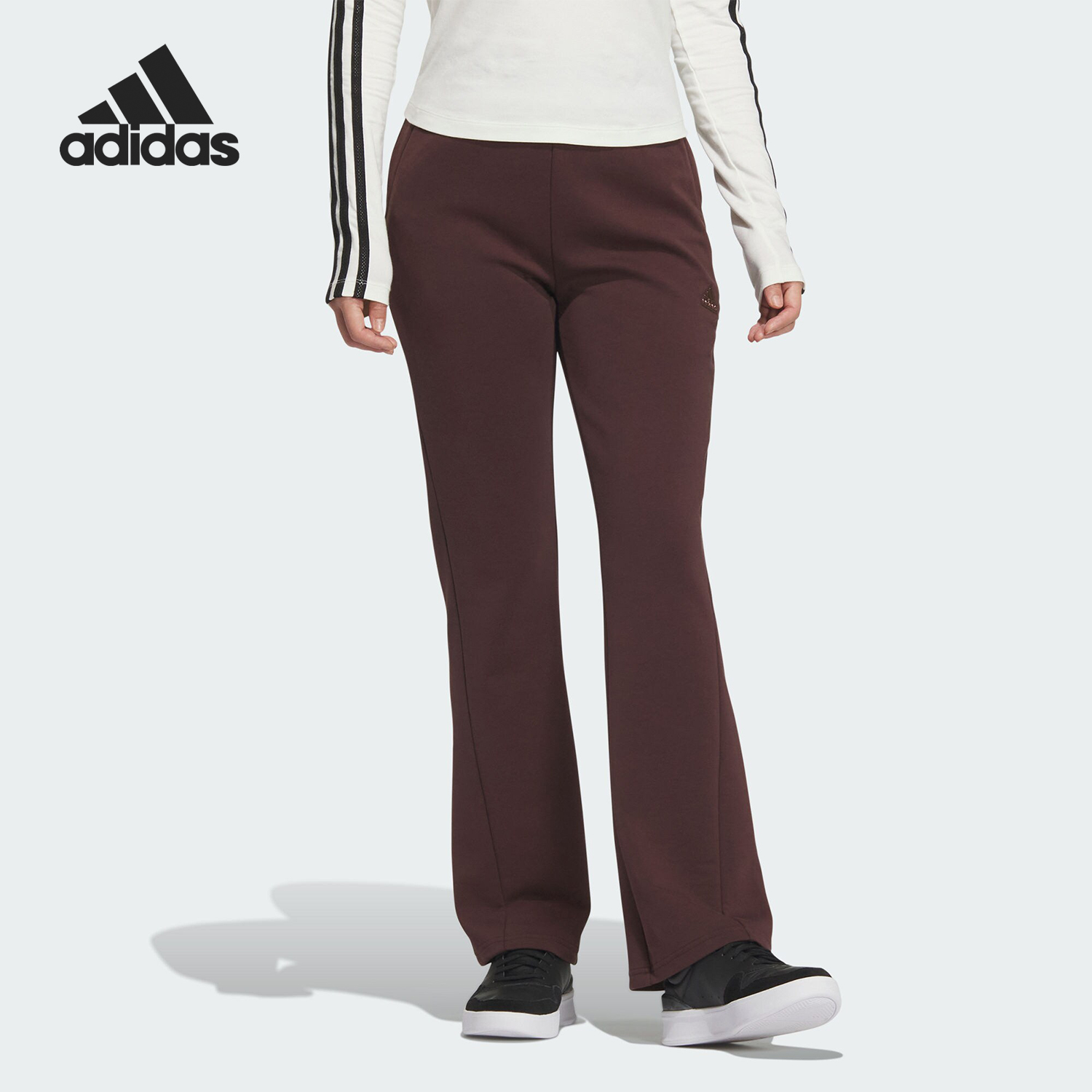 阿迪达斯男女休闲运动喇叭裤