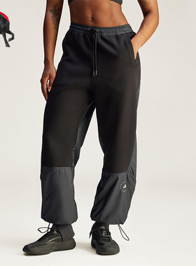 Adidas/阿迪达斯正品春秋女士透气宽松拼接训练运动长裤JG5782