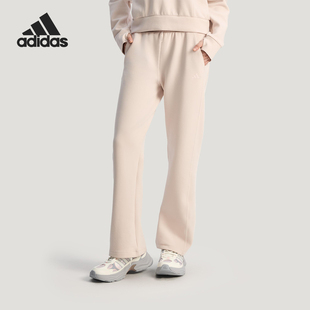 女士日常直筒针织运动长裤 Adidas 款 2025冬季 KH2689 阿迪达斯正品