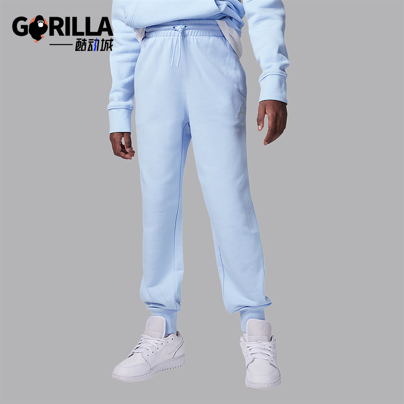 Nike/耐克正品JORDAN大童法式毛圈针织束脚长裤HQ7664-489