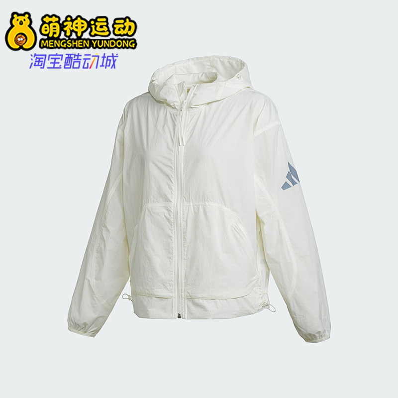 Adidas/阿迪达斯正品W CE Q2 WB 女士运动经典宽松连帽外套JC5114